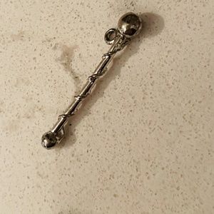 Vtg 1950s Sterling 3 D Baton Charm